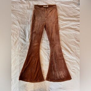 Brown Flared Corduroy Pants